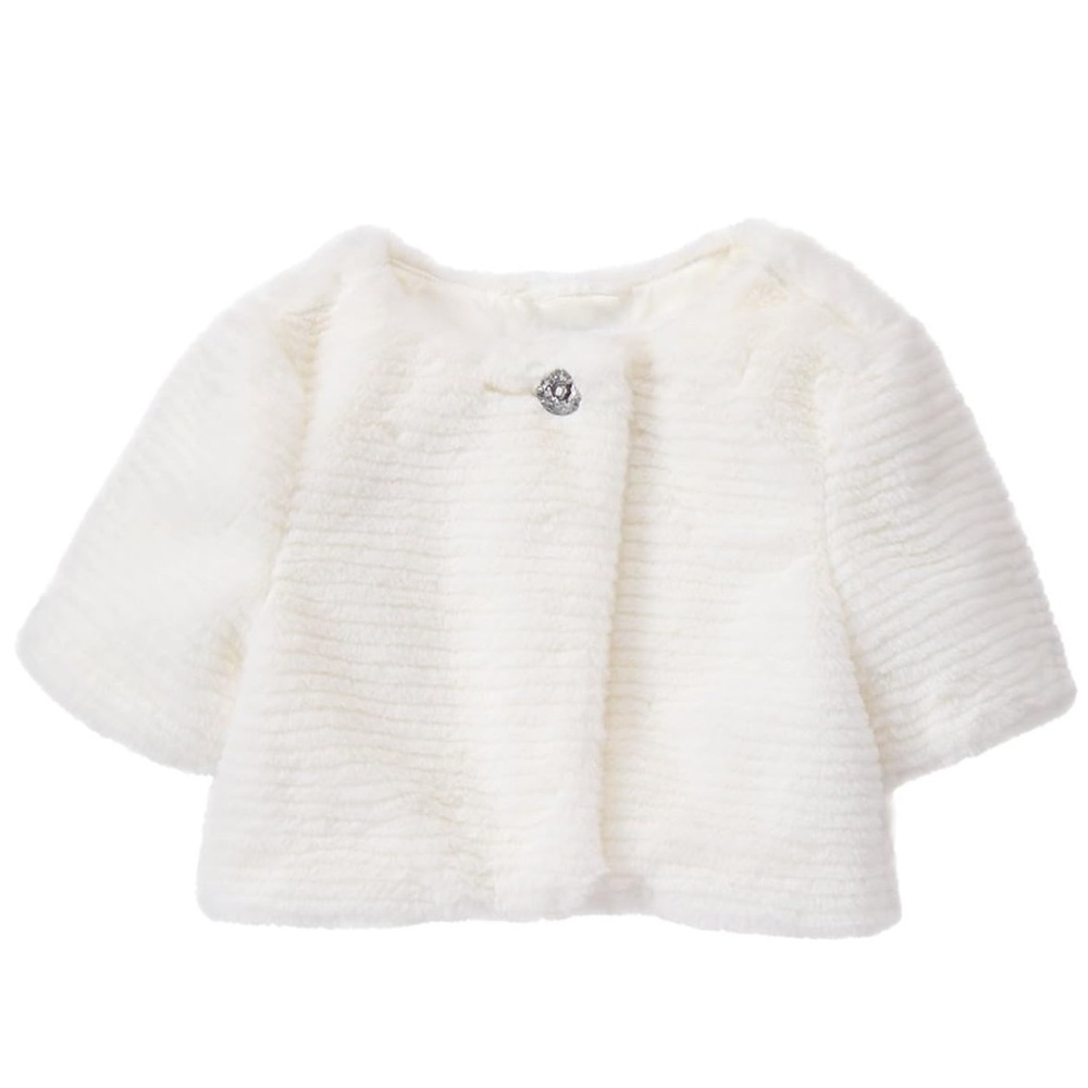 Gymboree Fun & Fancy Faux Fur Cropped Jacket  | Size 5T